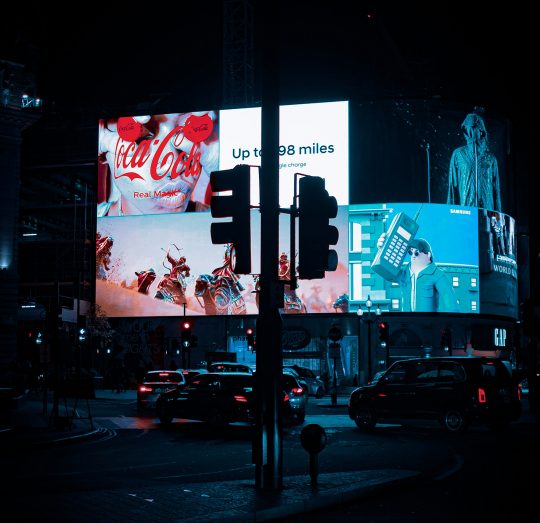 Billboards at night