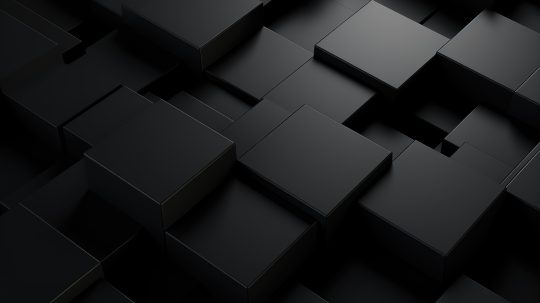 Futuristic black square tiles